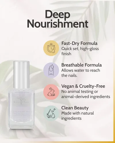 Miniatura 2 de karma organic Capa Base y Capa Superior 2 en 1 Esmalte de Uñas, Polvo de Inmersión y Activador de Base Polygel, Esmalte de Uñas Transparente