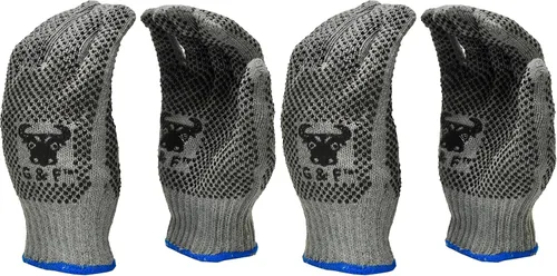 Miniatura 16 de G & F Products Guantes de trabajo unisex para adultos, color gris, grande, 12 pares de EE. UU