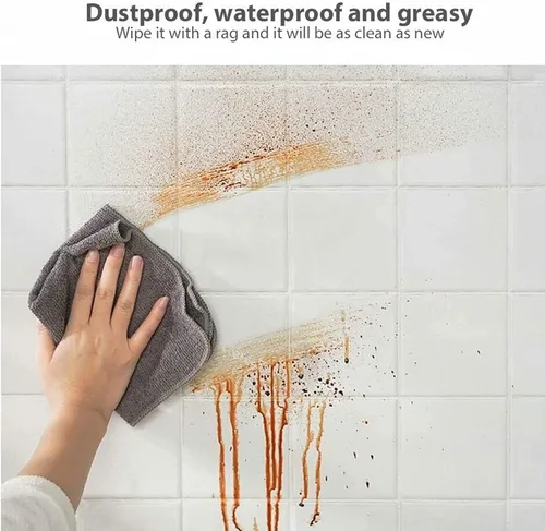 Miniatura 2 de Película protectora de pared absorbente electrostática, película protectora electrostática autoadhesiva, extraíble, a prueba de aceite, impermeable