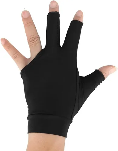 Miniatura 7 de Tbest Guantes de billar para mano izquierda, guantes de piscina, para mano derecha, 8 bolas de billar, 4 colores para adultos, 3 dedos, para billar