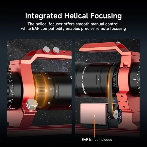 Miniatura 7 de SVBONY Telescopio SV545 Petzval Lens APO, F4.5, 7.992 in de longitud focal, plano de campo integrado, telescopio refractor profesional compatible