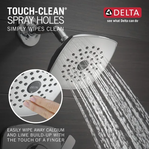 Miniatura 4 de Delta Faucet Modern Kit de Acabado Cromado de Una Sola Manija para Bañera y Ducha, Grifo de Ducha con Cabezal de Ducha de Un Solo Rociador Cromo