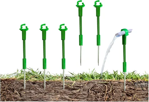 Miniatura 8 de 6 guías de manguera de 5/8 pulgadas para decoración de jardín, Hoder de agua para mantener la manguera fuera de la hierba, soporte de jardín al aire