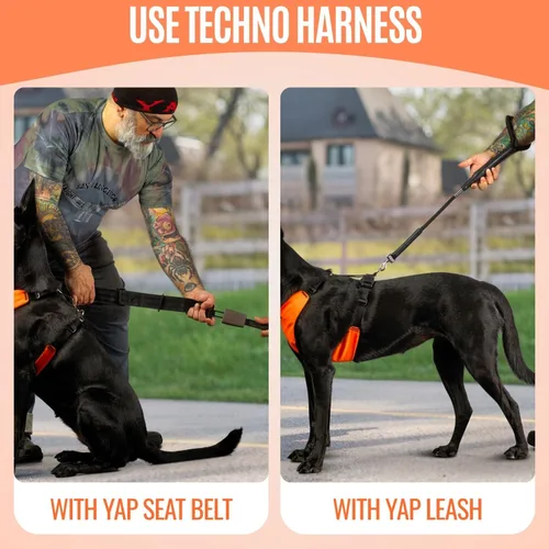 Miniatura 5 de YAP Techno® - Arnés para perro sin tirones, ajustable en 4 direcciones, arnés de chaleco para perro con control de temperatura, arnés para perro sin