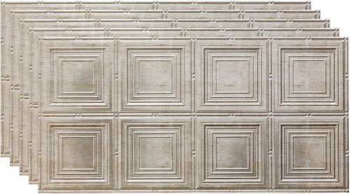 Miniatura 20 de FASÄDE Panel de techo decorativo de vinilo para retrato en blanco mate (muestra de 12 x 12 pulgadas)