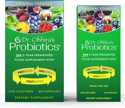 Miniatura 5 de Dr. Ohhira's Probiotics, fórmula original, 60 cápsulas con paquete de viaje de 10 cápsulas, 13 cepas probióticas con prebióticos y postbióticos