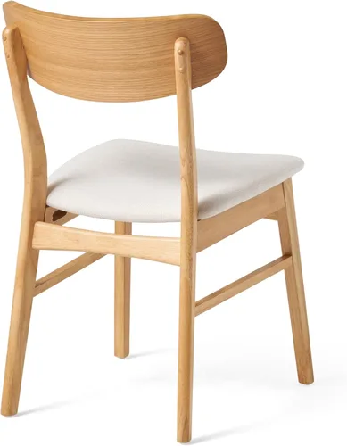 Miniatura 6 de Christopher Knight Home Lucious - Sillas de comedor con acabado de roble y tela, juego de 2 piezas, color beige claro
