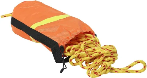 Miniatura 5 de NovelBee Bolsa de cuerda de rescate con línea de polipropileno flotante trenzada de 5/16 pulgadas x 70 pies para kayak y barco de emergencia