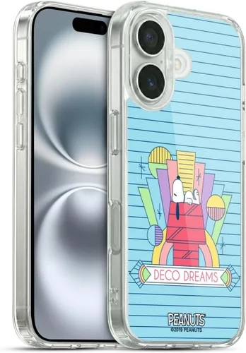 Miniatura 25 de Head Case Designs Snoopy Deco Dreams - Funda de gel suave con licencia oficial de Peanuts Blue Pattern compatible con Apple iPhone 7 Plus/iPhone 8