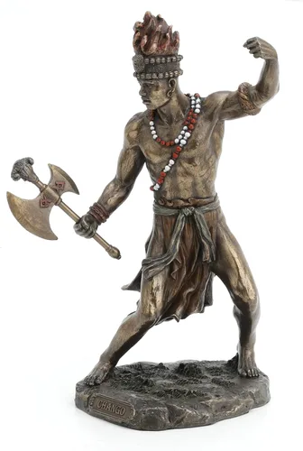 Miniatura 3 de Dios africano del rayo y la guerra Chango Shango Estatua Vudú Santeria
