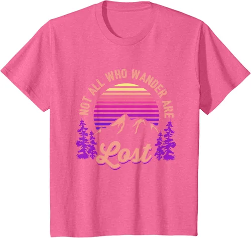 Miniatura 40 de Not All Who Wander Are Lost Vintage Mountains - Camiseta de senderismo, Negro, S