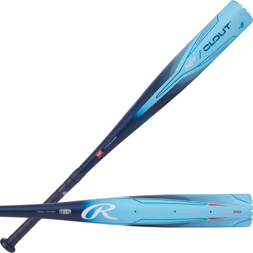 Miniatura 8 de Rawlings 2024 Bate de béisbol Clout USSSA Caída -8 / -10 Barril de 2 3/4 pulgadas 1 pieza de aluminio 2023 - Azul/Negro