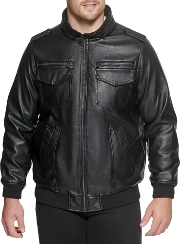 Miniatura 8 de Levi's - Bombardero clásico de piel sintética imitación venado, estilo aviador, para hombre (tallas estándar y grandes y altas)