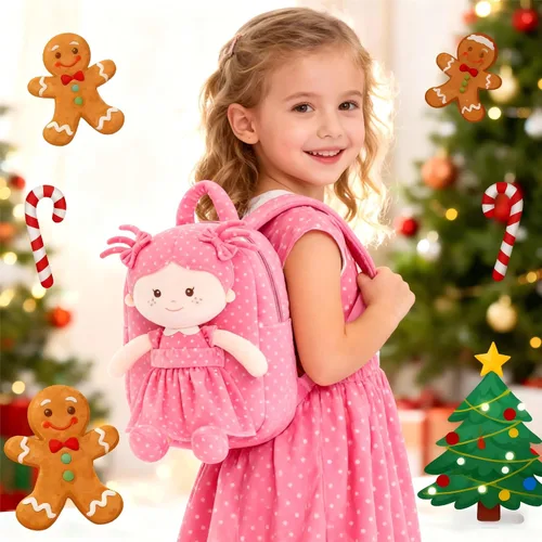 Miniatura 2 de Onetoo Mochila para niños pequeños, regalos de regreso a clases, mochilas para niñas y niños con muñecas de bebé ligeras y suaves en vestido