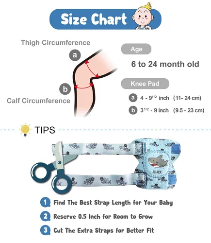 Miniatura 5 de Rodilleras para gatear con certificado CPSIA, cómodas, unisex, para niños pequeños y bebés que gatean (2 pares, copos de nieve rosa)