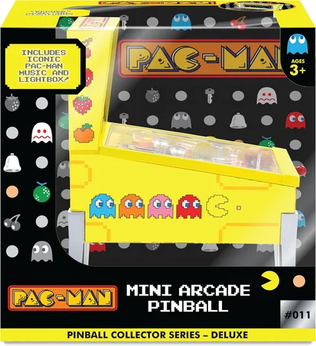 Miniatura 5 de Pac-Man: Mini Arcade Pinball - Serie de coleccionistas de lujo, luces y sonidos, juego de mesa clásico, desafíos de tiro de habilidad, juguete