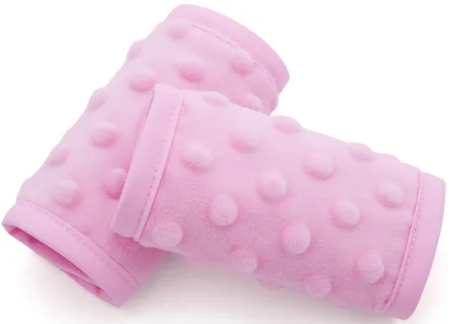 Miniatura 11 de Pro Goleem Fundas de correa de asiento de automóvil para bebés y niñas, almohadillas suaves para todos los asientos de automóvil, cochecito, Rosa