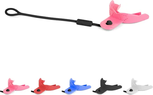 Miniatura 8 de SISU Protector bucal Tether - Protección preformada con correa para fútbol, hockey, lacrosse, deportes de casco enjaulado – Remoldable hasta 20