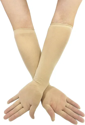 Miniatura 2 de Guantes de noche de malla transparente para mujer, longitud de ópera