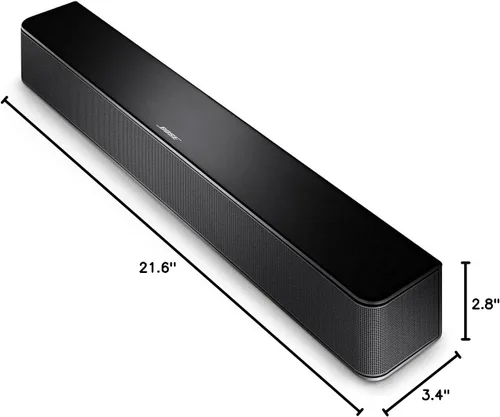 Miniatura 7 de Bose Solo Series II Barra de sonido de 3 pulgadas con dos controladores angulares de rango completo, Dolby integrado y luces LED delanteras (negro)