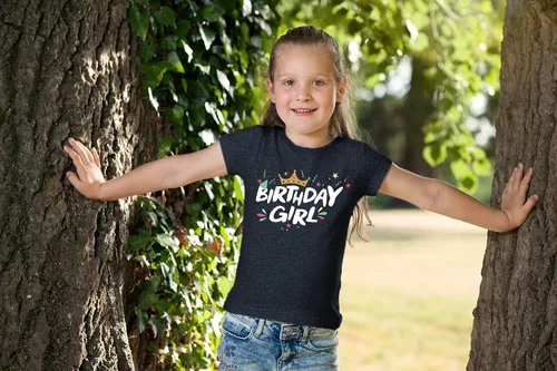 Miniatura 3 de Camiseta de cumpleaños para niña corona primer año dos tercero 4 5 cumpleaños para niños pequeños
