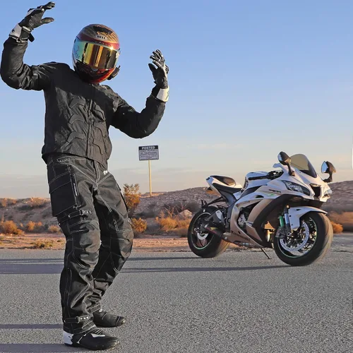 Miniatura 3 de Chaqueta de motocicleta HWK Spyder para hombre con tela de cordura textil resistente al clima para chaqueta de motocross enduro