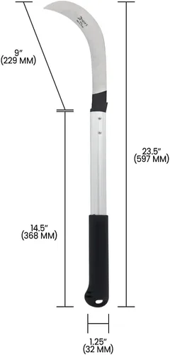 Miniatura 5 de Zenport Hoz de la cosecha K314, hoja de acero de carbono/manija de aluminio