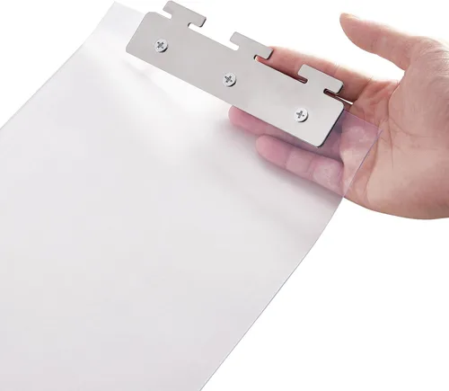 Miniatura 10 de VEVOR Cortina de tiras de PVC transparente, 84 pulgadas de alto x 60 pulgadas de ancho, 10 piezas con 50% de superposición para congeladores