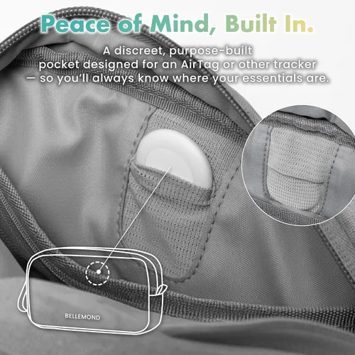 Miniatura 7 de BELLEMOND Tech - Bolsa organizadora para viajes Funda organizadora de electrónica para cables, cargadores y accesorios Bolsillo oculto