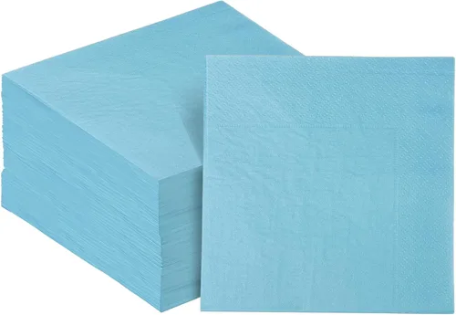 Miniatura 24 de Servilletas de cóctel azules 6 colores 5 * 5 pulgadas servilletas desechables de papel para cóctel, boda, cena, fiesta de cumpleaños, postre, vino