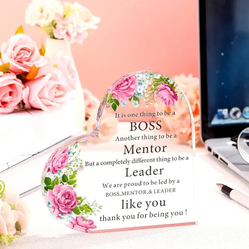 Miniatura 2 de Yulejo Regalos de jefa para mujer, decoración de escritorio de oficina, citas inspiradoras, regalos de cumpleaños, recuerdo de agradecimiento
