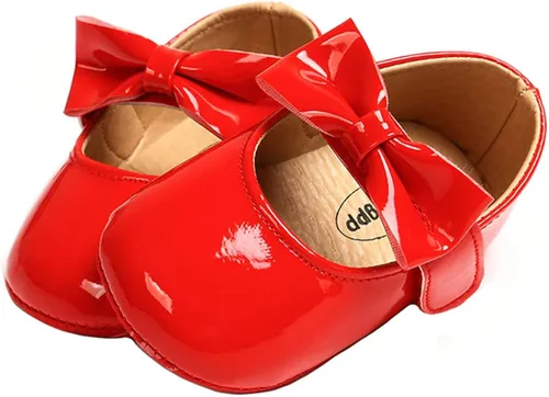 Miniatura 7 de Ohwawadi Zapatos de bebé para niña, zapatos planos Mary Jane de princesa para vestido de boda, zapatos de cuna para recién nacidos, bebés, bebés