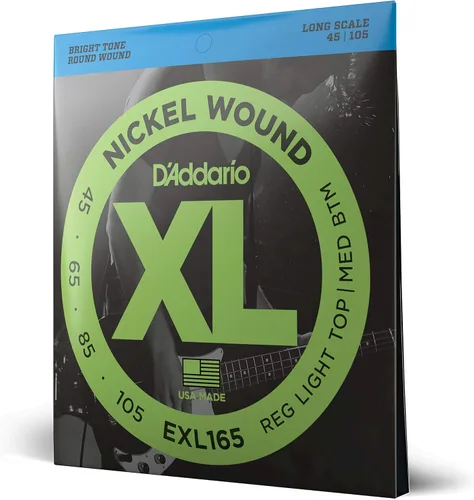 Miniatura 24 de D'Addario XL Nickel EXL170S - Cuerdas para bajo de 4 cuerdas con entonación perfecta, sensación uniforme, durabilidad potente, calibre 45-100