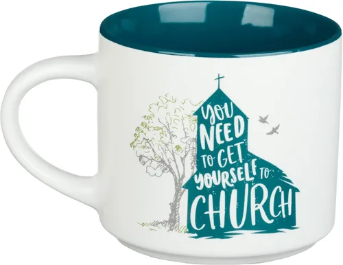 Miniatura 2 de Taza de café blanca XL Get Yourself To Church, divertidos regalos de cumpleaños para mujeres/hombres, mamá, papá, compañero de trabajo, diseños