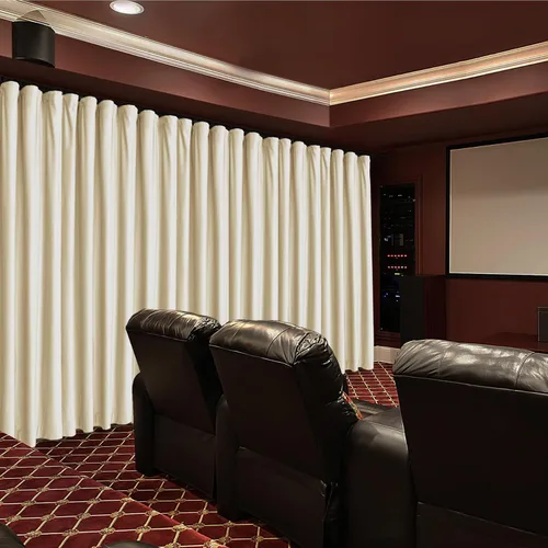 Fcosie Cortinas para Cine en Casa con Ganchos Planos, Cortinas de Terciopelo Extra Anchas, Cortinas Opacas Oscurecedoras con Aislamiento Térmico