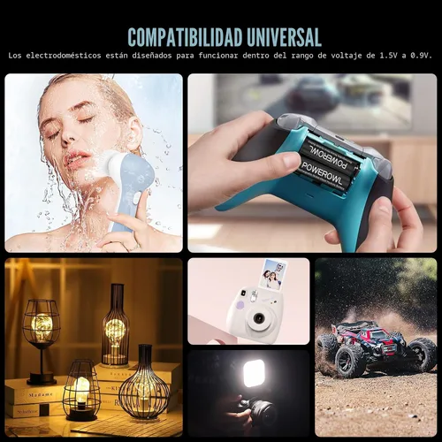 Miniatura 6 de Baterías recargables POWEROWL AA, baterías de alta capacidad de 2800mAh, 1.2V NiMH de baja autodescarga, paquete de 16