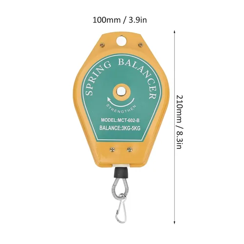 Miniatura 2 de Balanceador de resorte retráctil portaherramientas de 3 a 11.0 lbs de capacidad resistente para mantenimiento de línea de montaje industrial Equipo