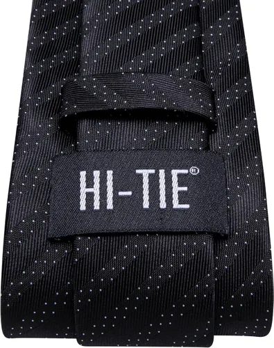 Miniatura 101 de Hi-Tie Corbatas de seda para hombre, diseño de cachemira a rayas, con bolsillo, gemelos cuadrados, conjunto formal de negocios