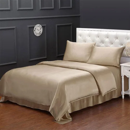 Miniatura 10 de LILYSILK Funda de edredón de seda negra para cama individual, fundas de edredón de seda de 19 momme