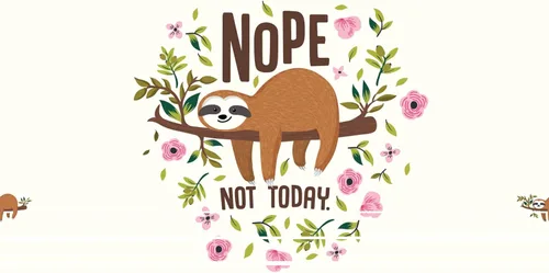 Miniatura 2 de Tervis Traveler Sloth Nope Not Today - Vaso de triple pared aislado para viajes, mantiene las bebidas frías y calientes, 20 onzas, acero inoxidable
