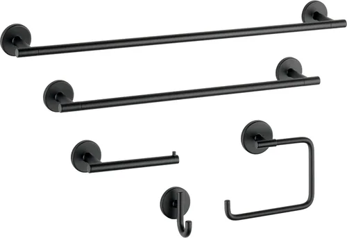Miniatura 4 de Delta Trinsic Collection - Accesorios de baño negro mate (75935-BL + 75950-BL)