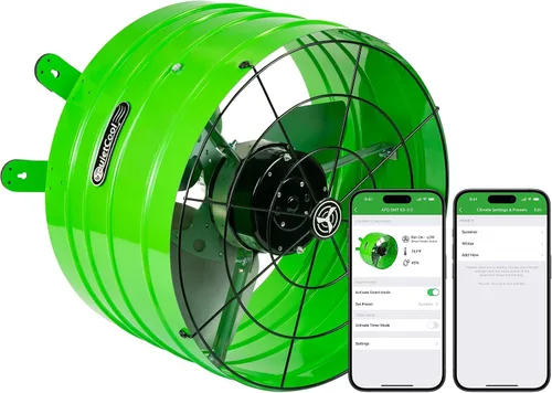 Quietcool AFG SMT ES-3.0 Ventilador inteligente para ático para buhardillas - Hasta 2801 CFM - Tan solo 22 vatios - Control por aplicación