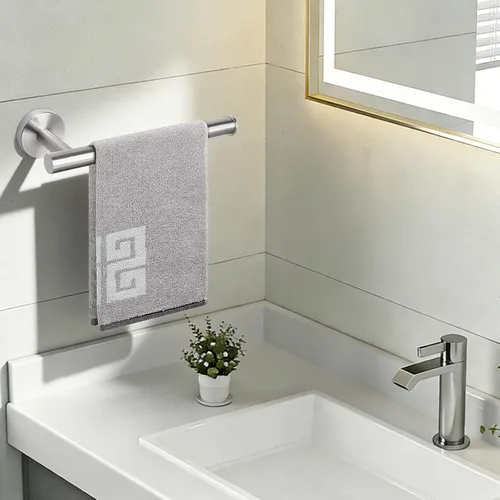 Miniatura 5 de NearMoon Soporte para Toalla de Mano/Anillo para Toalla, Barra de Toalla de Mano de Acero Inoxidable Gruesa para Baño, Estante para Toallas Montado