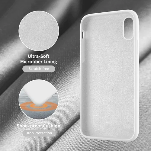 Miniatura 5 de Cordking - Carcasas para iPhone XR, de silicona muy delgada, a prueba de golpes, con forro de microfibra suave a prueba de rayones, de 6.1 pulgadas