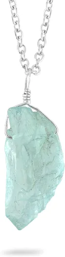 Miniatura 20 de Colgante delicado de piedras preciosas naturales crudas, collar de piedras ásperas surtidas, hecho a mano, joyería hipoalergénica bohemia