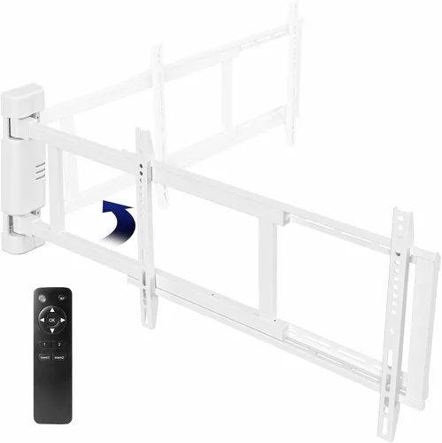 Miniatura 10 de VIVO Soporte de pared eléctrico de acero de perfil bajo para pantallas de plasma LCD LED de 32 a 75 pulgadas, soporte motorizado para TV con giro