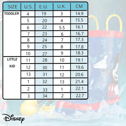 Miniatura 7 de Disney Mickey Mouse Rubber Rainboots - Attached Handles - Toddler and Little Kid