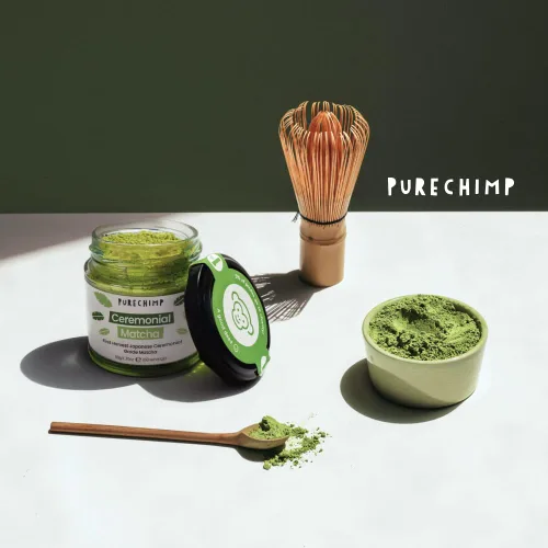 Miniatura 8 de PureChimp Polvo de matcha de grado ceremonial, 1.75 onzas. Té japonés puro de grado ceremonial matcha cultivado en sombra en Kagoshima. Polvo de té