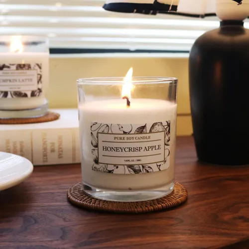 Miniatura 7 de Aronica Velas seguras para mascotas con aroma a manzana, velas perfumadas de larga duración, velas de manzana Honeycrisp limpias, no tóxicas, velas