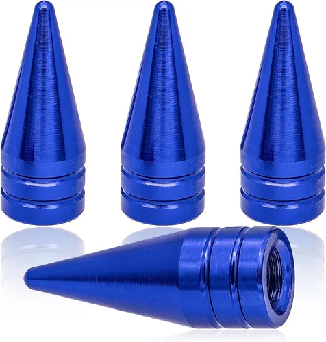 Miniatura 42 de 4 piezas de tapas de válvula de rueda con forma de punta, válvula de rueda de aleación de aluminio con punta, universal para automóviles, SUV